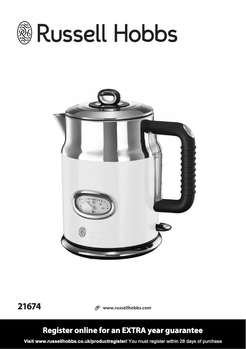 Page 1 de la notice Manuel utilisateur Russell Hobbs Retro 21674