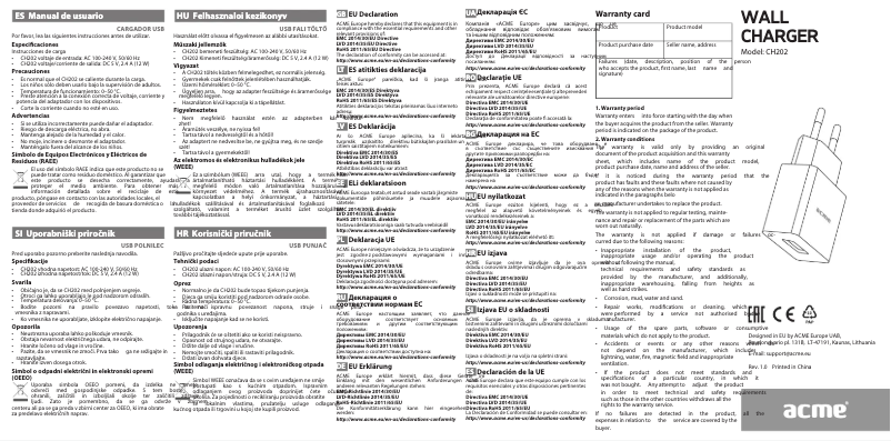 Image de la première page du manuel de l'appareil CH202