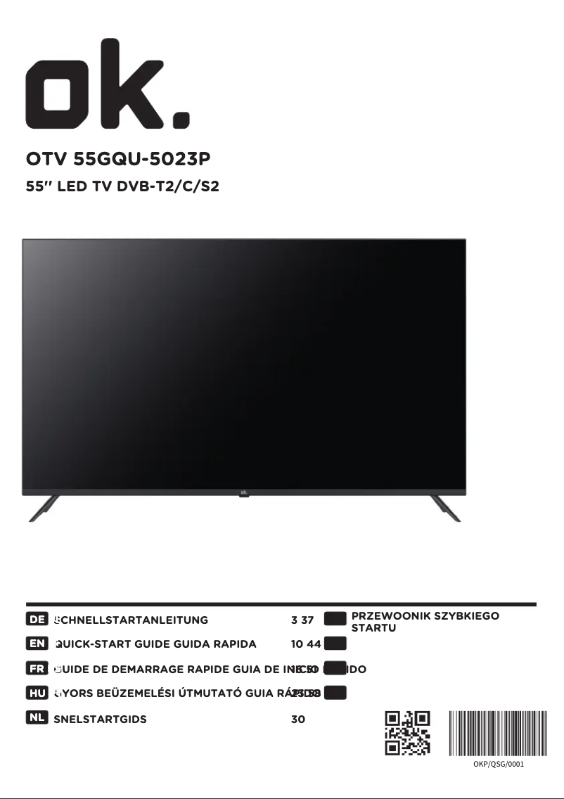 Page 1 of the manual User Manual OK OTV 55GQU-5023P