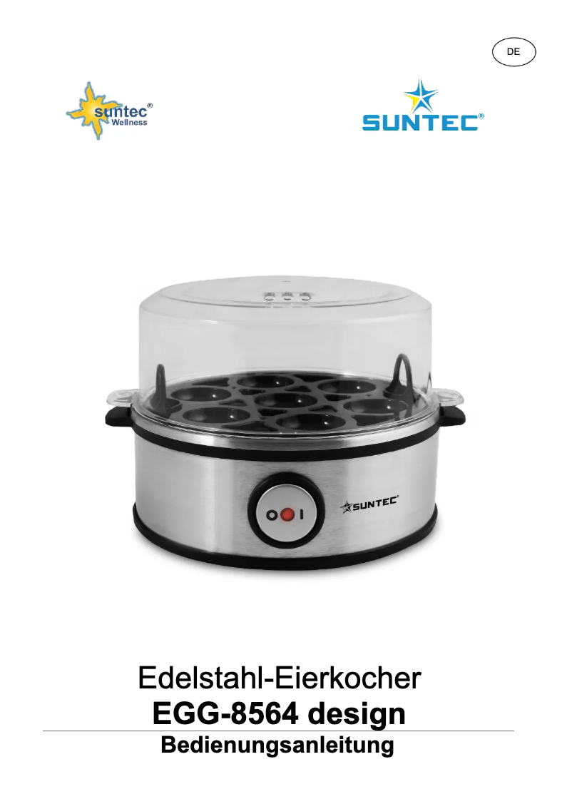 Page 1 of the manual User Manual Suntec EGG-8564 design