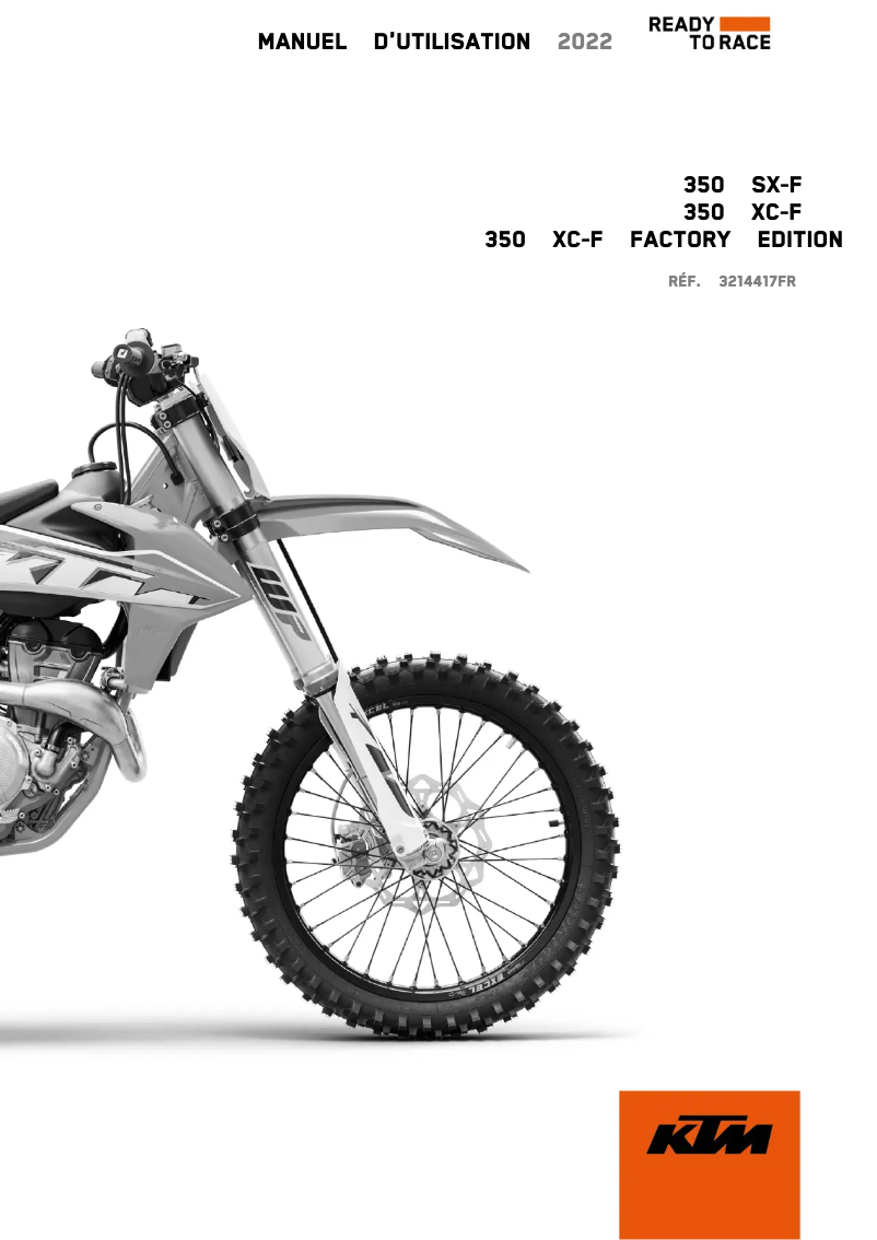 Page 1 of the manual User Manual KTM 350 SX-F (2022)
