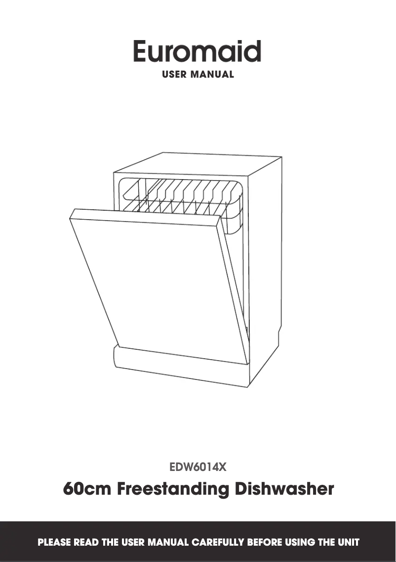 First page image of the manual for EDW6014X