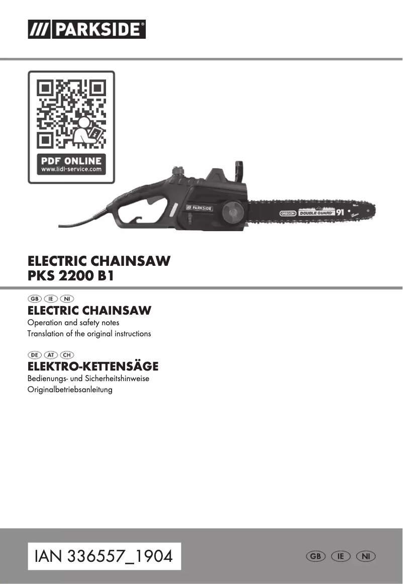 First page image of the manual for PKS 2200 B1