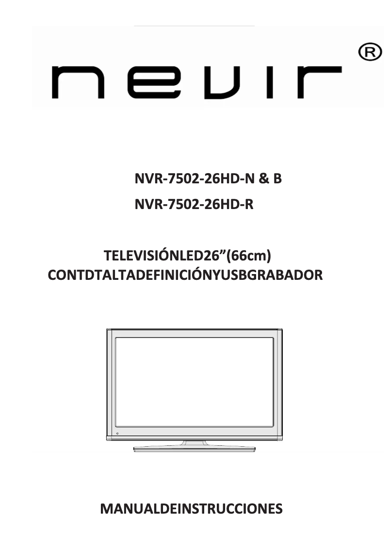 First page image of the manual for NVR-7502-26HD-B