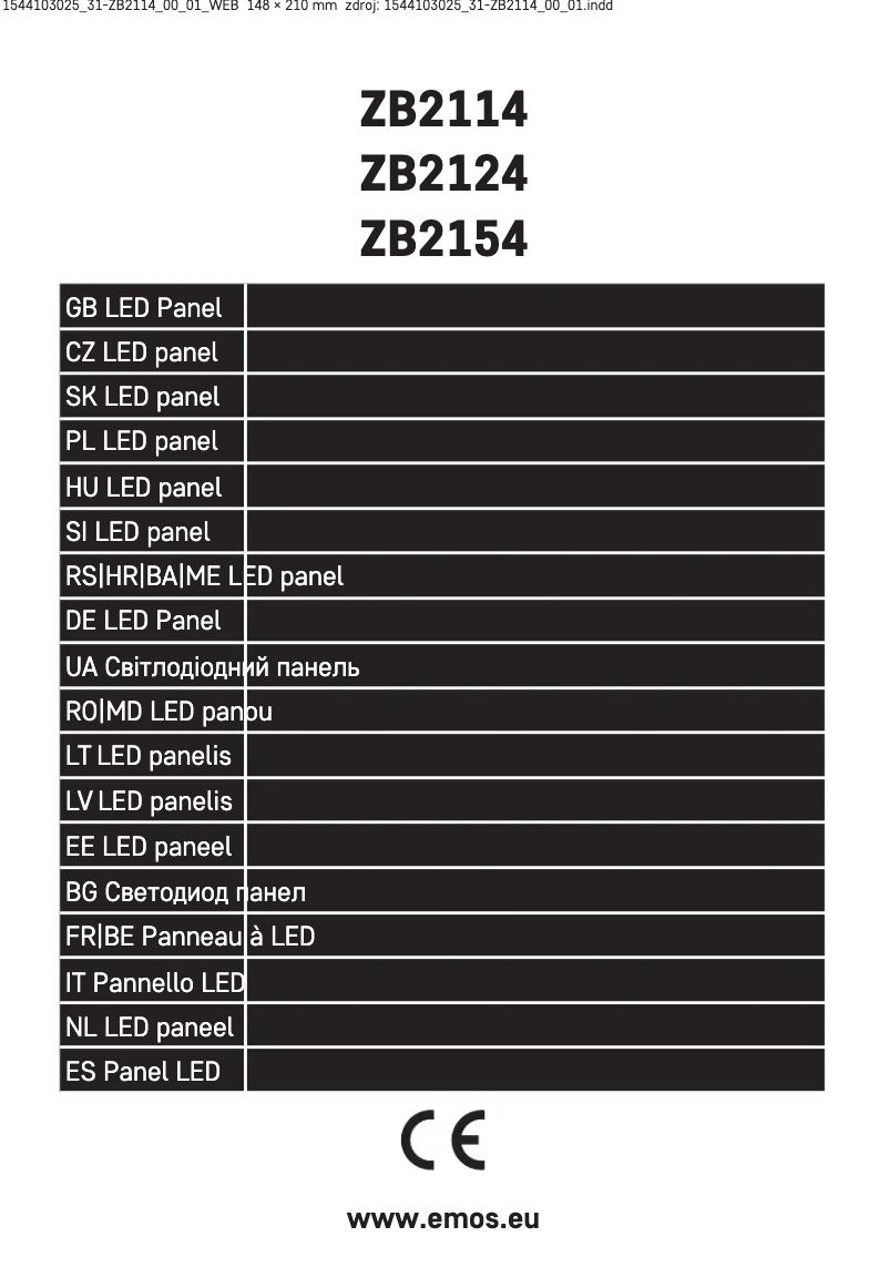 Page 1 of the manual User Manual Emos ZB2114