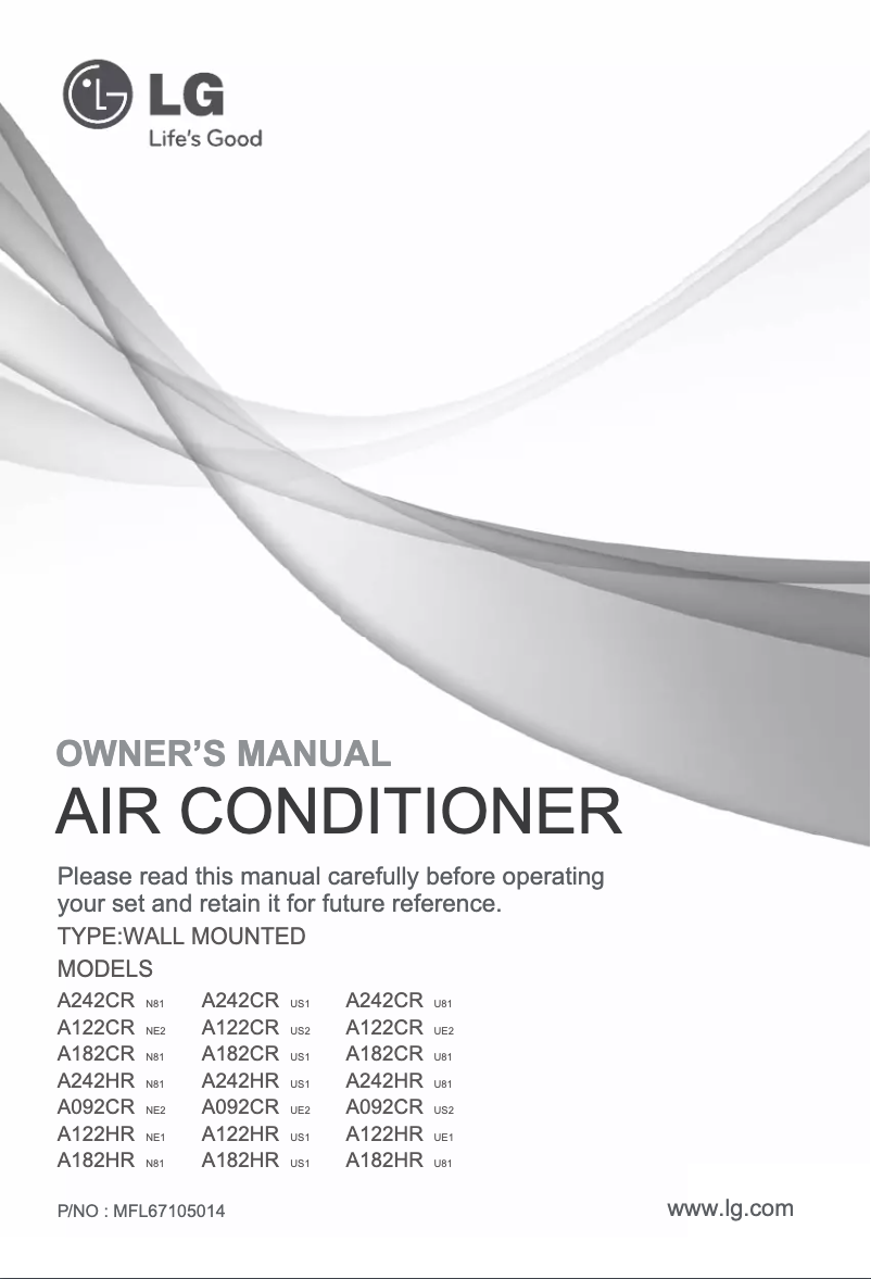 First page image of the manual for A242CR