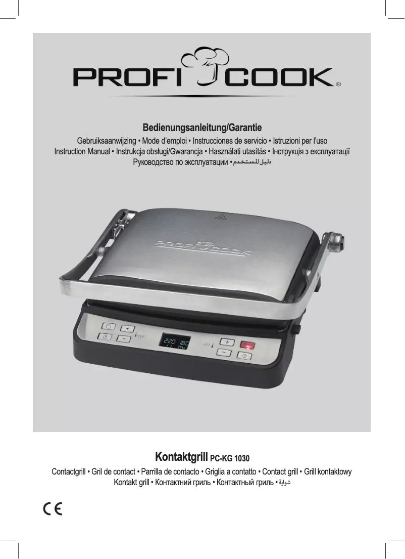 Page 1 of the manual User Manual ProfiCook PC-KG 1030
