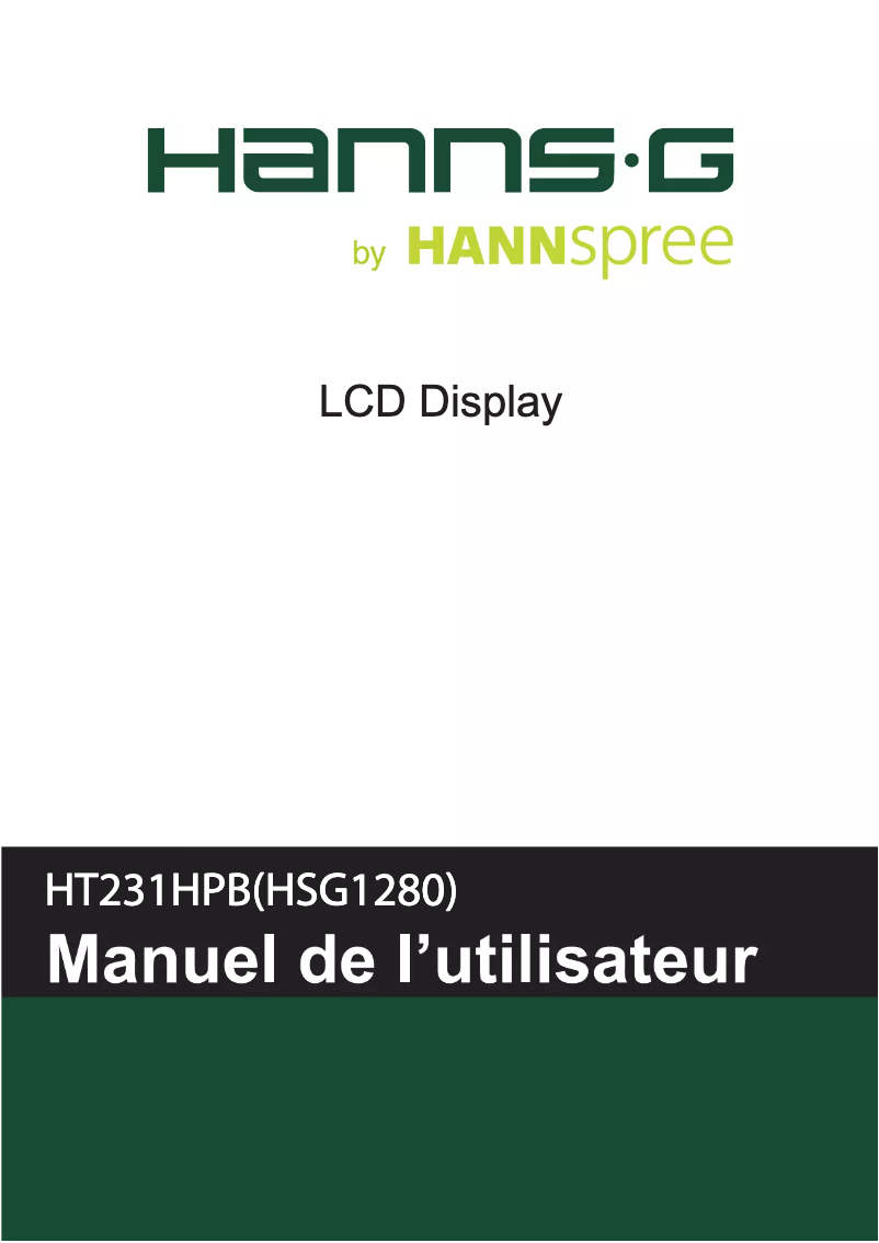 First page image of the manual for HT 231 HPB