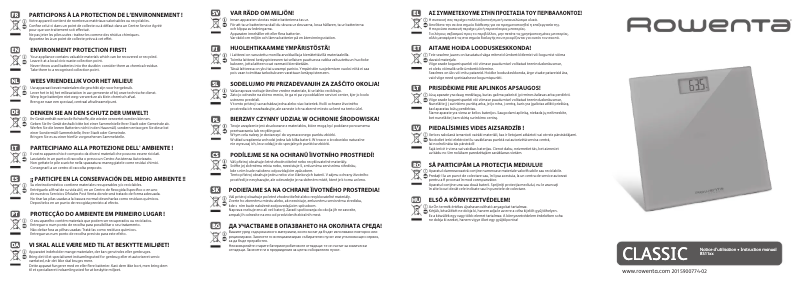 Image de la première page du manuel de l'appareil Classic BS1133