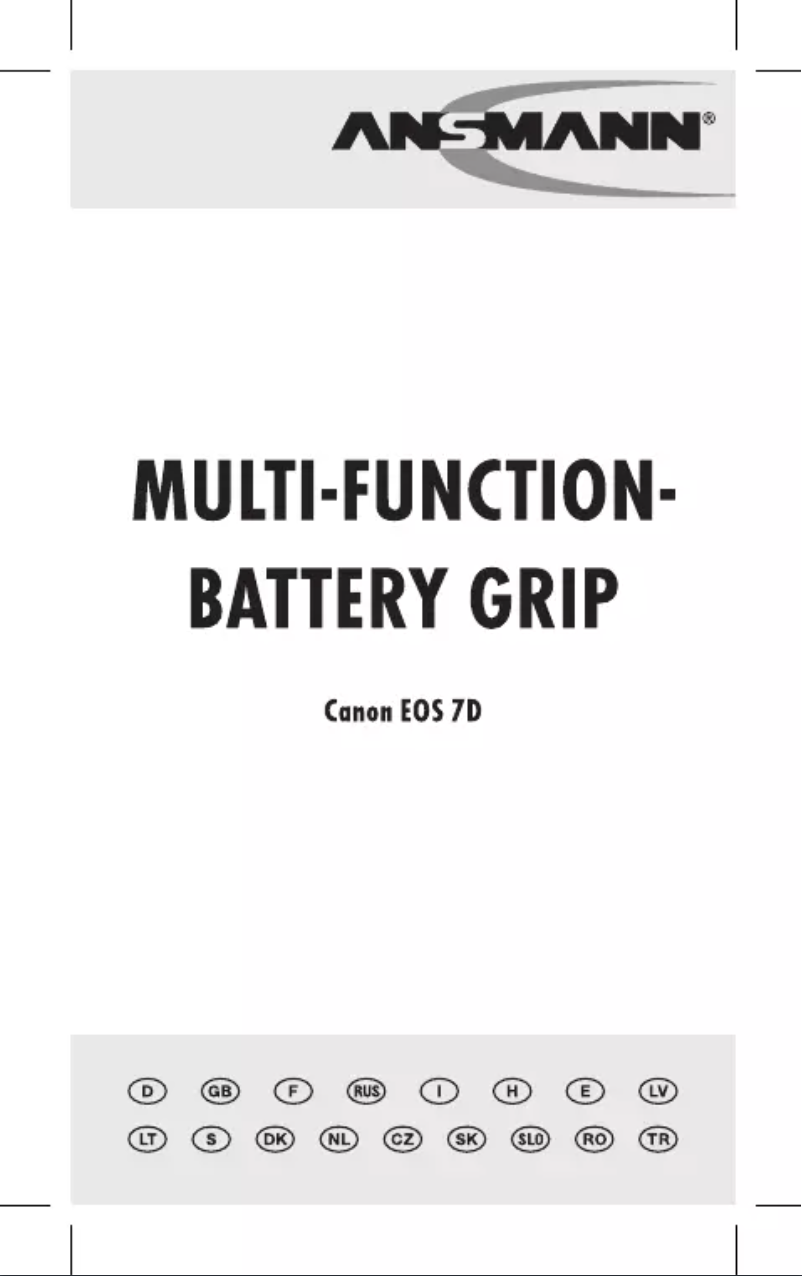 First page image of the manual for Battery Grip C-7 Pro