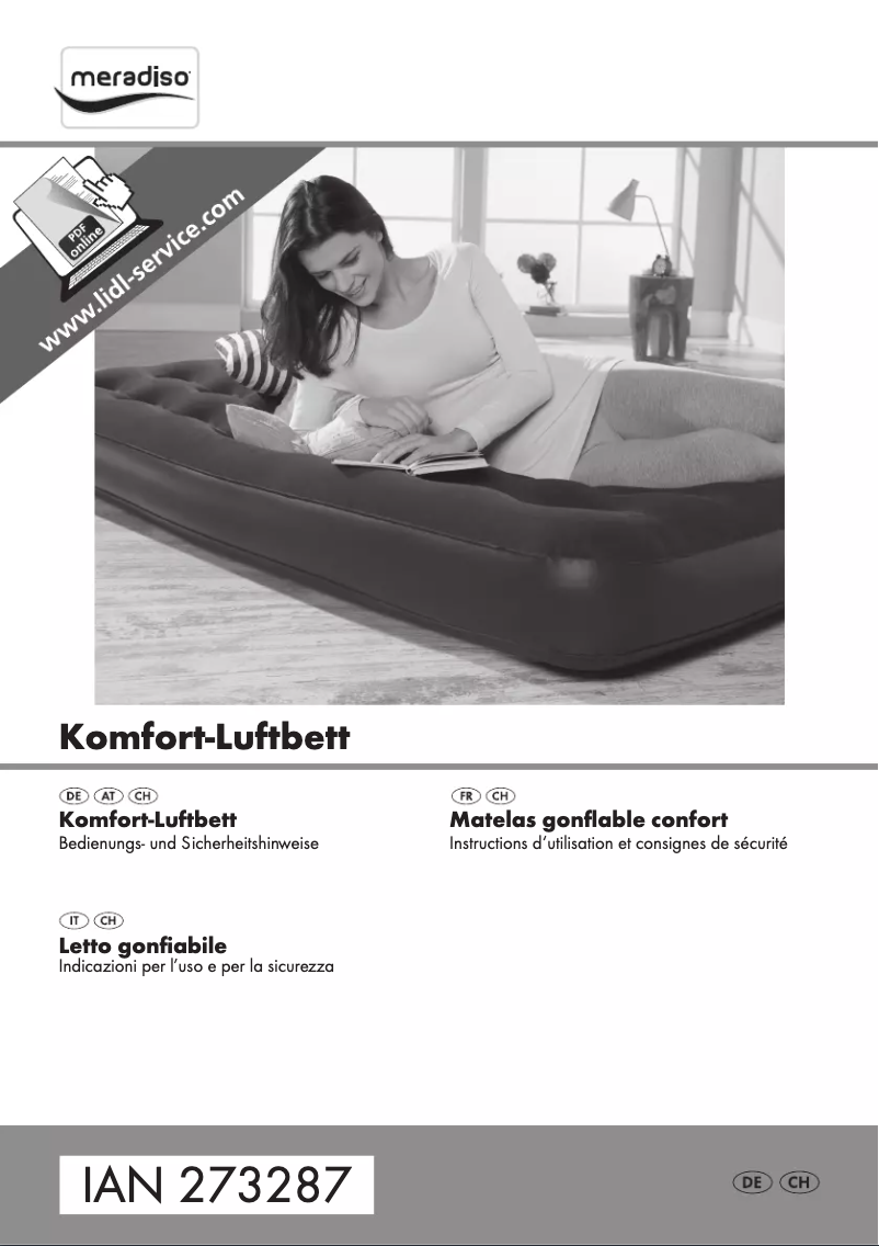 First page image of the manual for IAN 273287