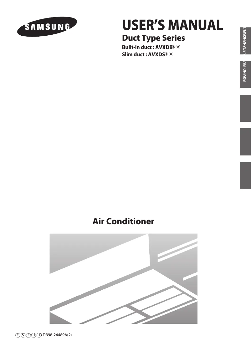 First page image of the manual for RVXMHF040EA