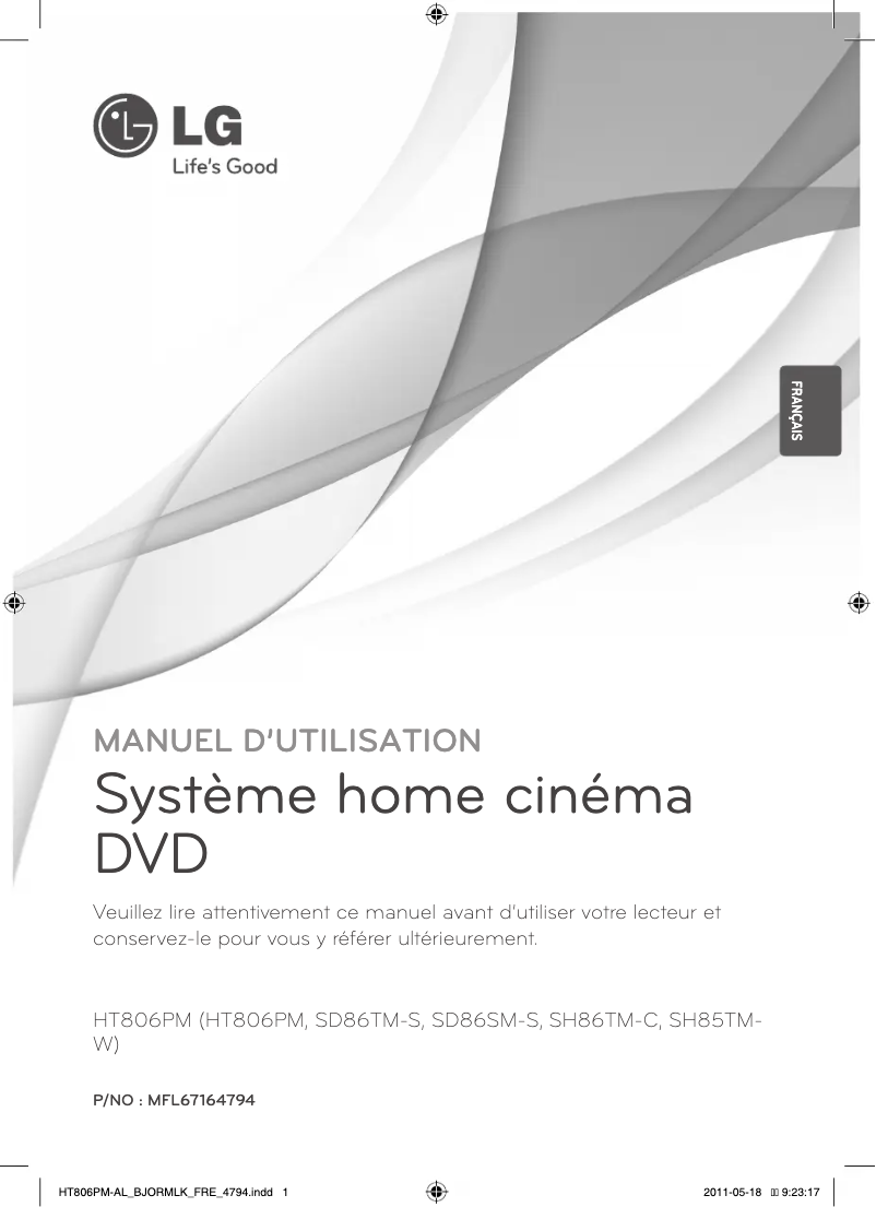 Page 1 of the manual User Manual LG HT806PM