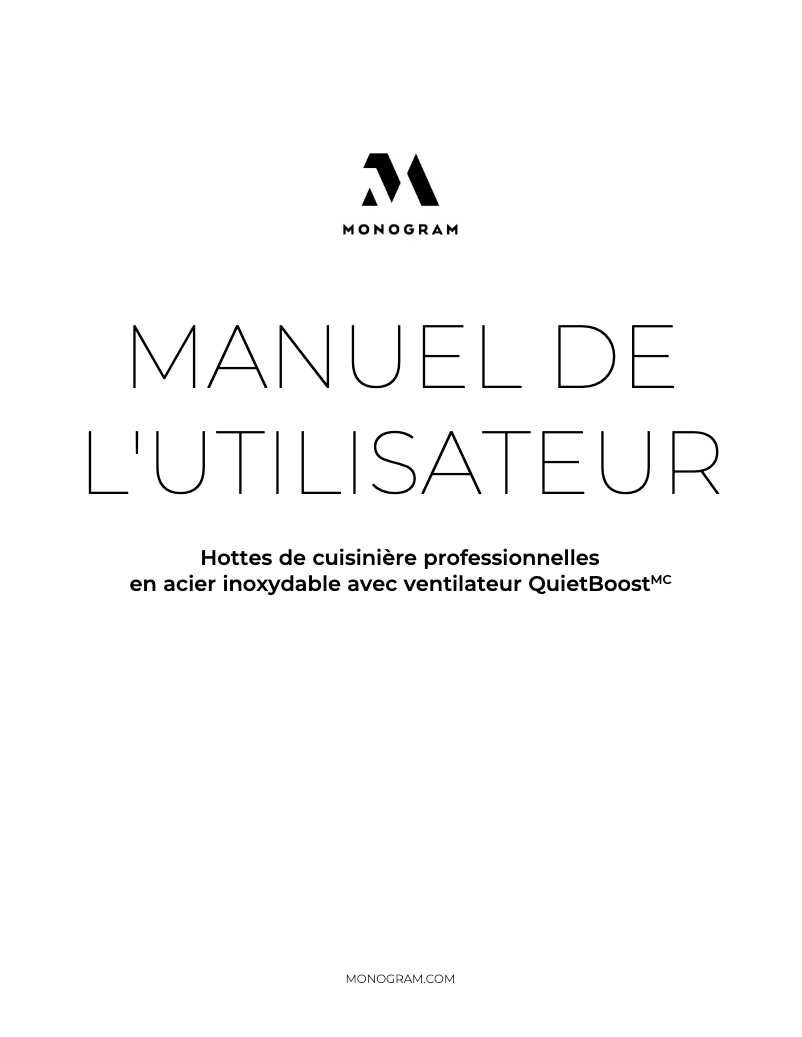 Page 1 of the manual User Manual Monogram ZVW1360SPSS