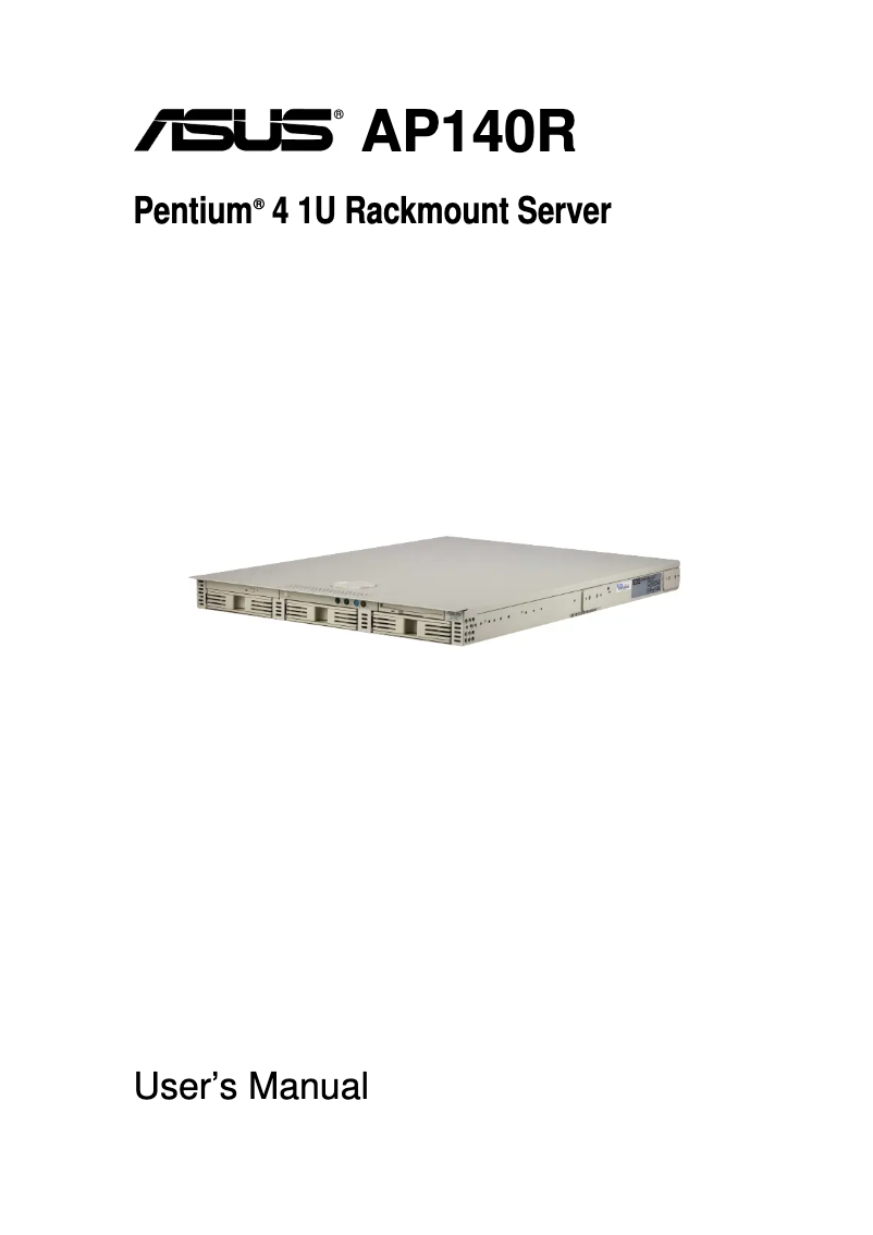 First page image of the manual for AP140R