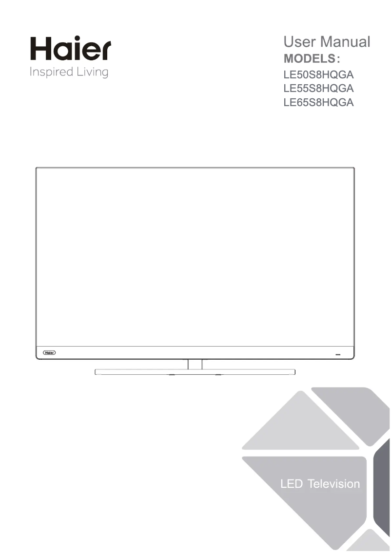Page 1 of the manual User Manual Haier LE55S8RHQGA