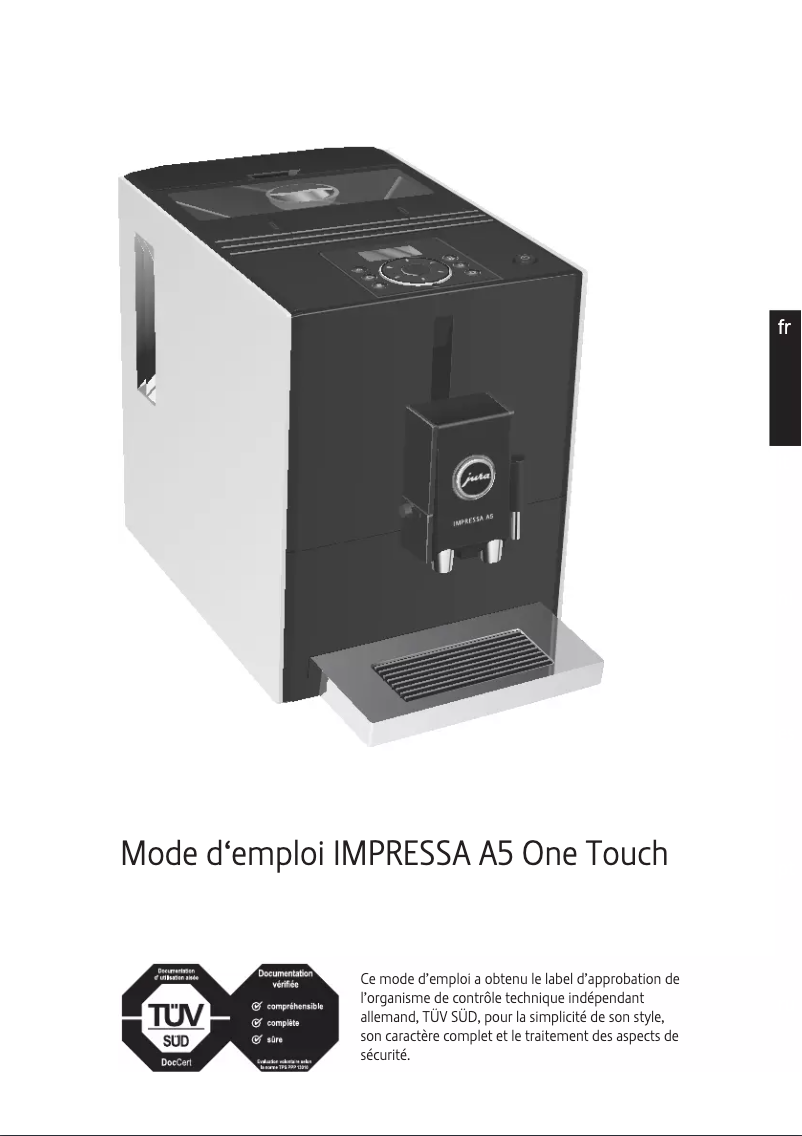 First page image of the manual for IMPRESSA A5