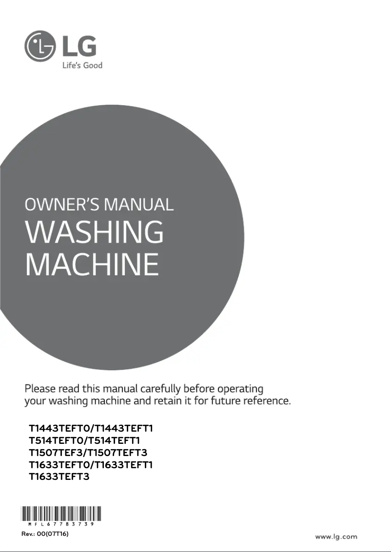 First page image of the manual for T514TEFT1