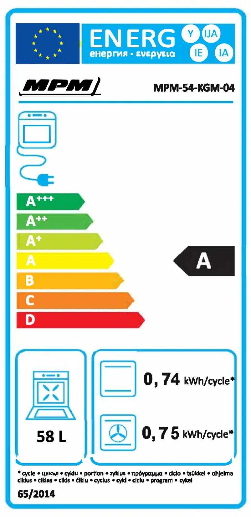 First page image of the manual for MPM-54-KGM-04