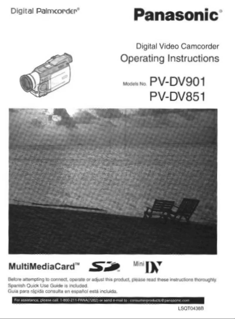 First page image of the manual for PV-DV901