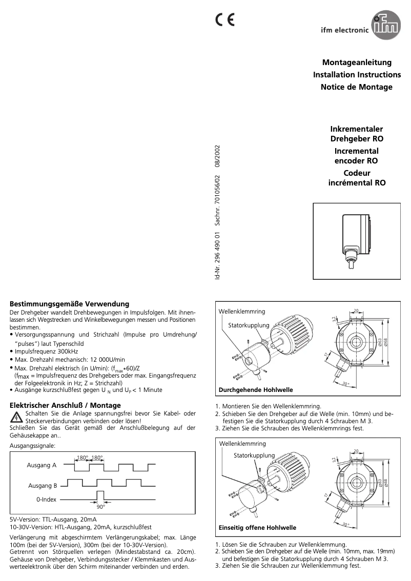 First page image of the manual for RO6319