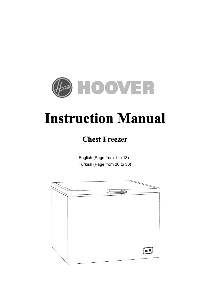 Page 1 of the manual User Manual Hoover CFH 382 AW K