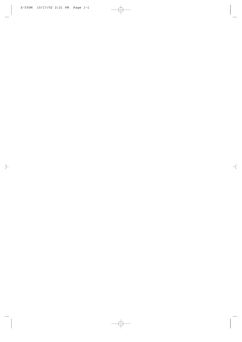 First page image of the manual for Z-530M