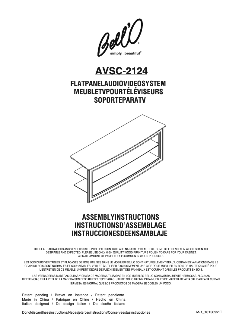 First page image of the manual for AVSC-2124