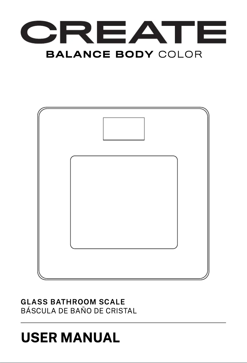 Page 1 of the manual User Manual Create BALANCE BODY COLOR