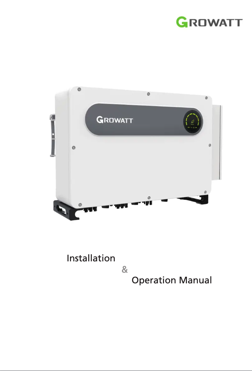 First page image of the manual for MAX 100-150KTL3-X2 MV