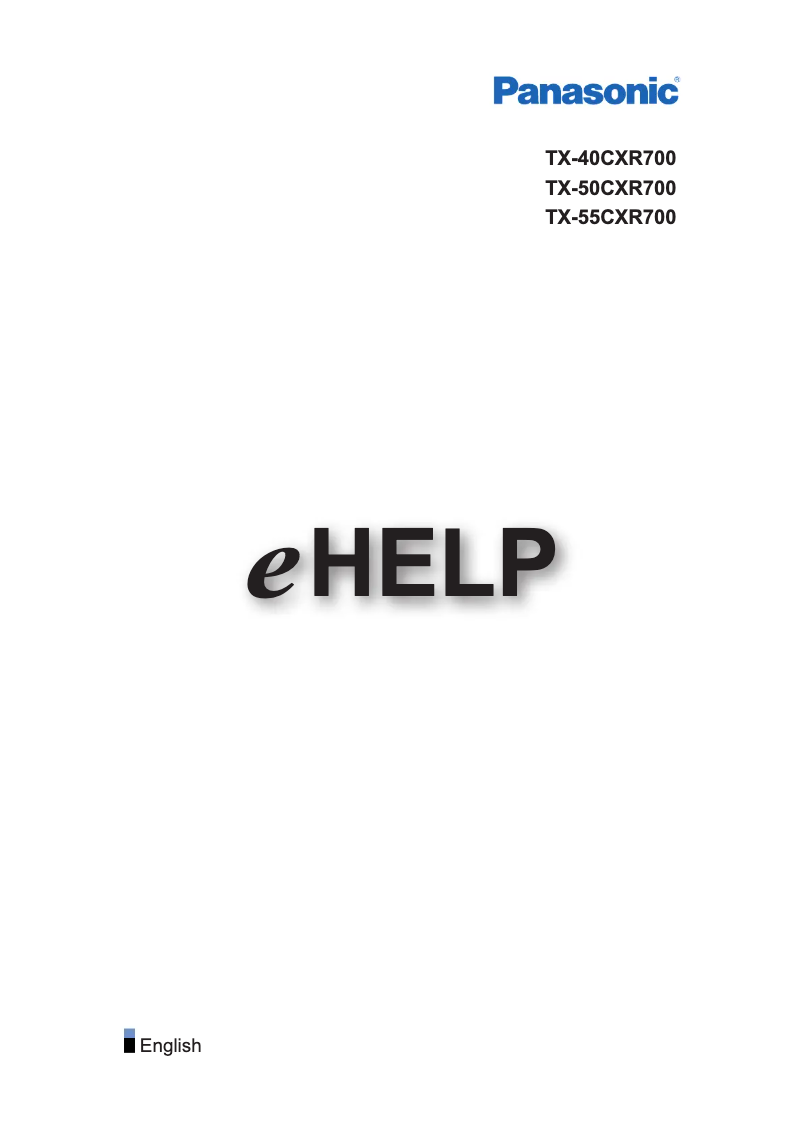 Page 1 of the manual User Manual Panasonic Viera TX-55CXR700