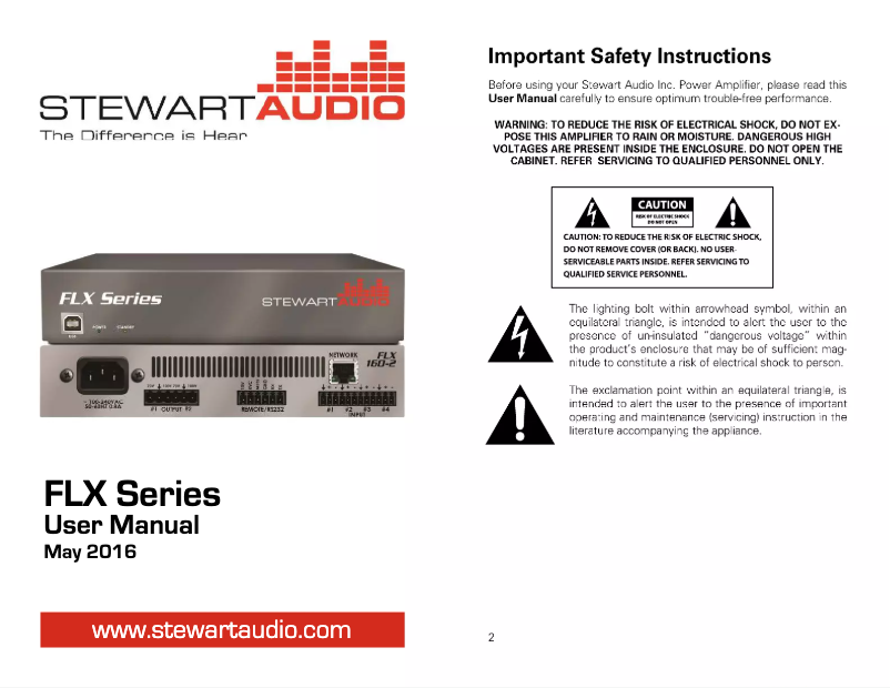 Page 1 de la notice Manuel utilisateur Stewart FLX80-4