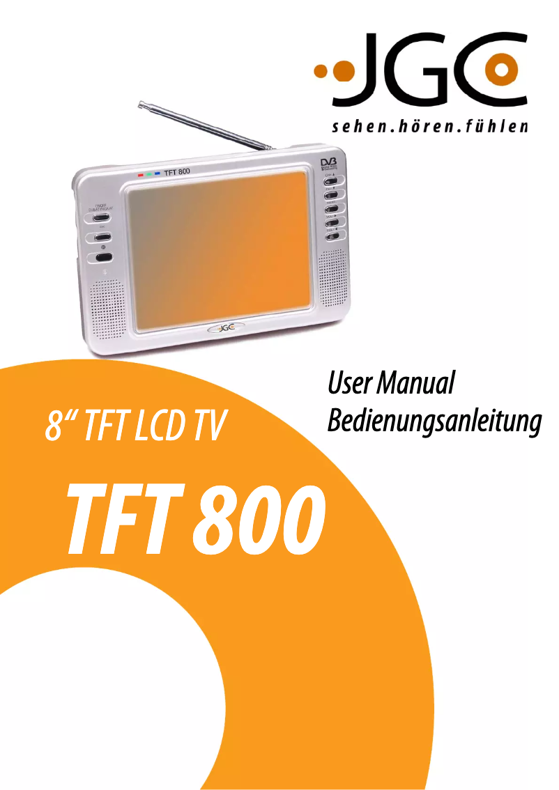 Page 1 of the manual User Manual JGC TFT 800