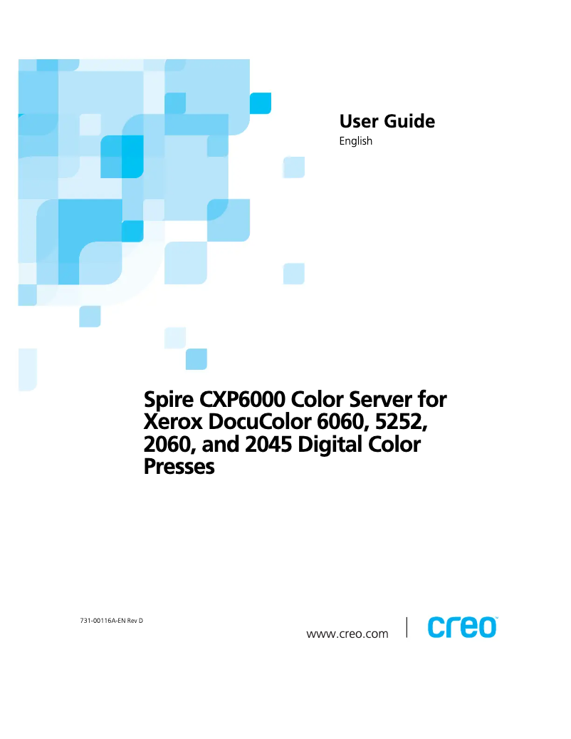 First page image of the manual for DocuColor 2045