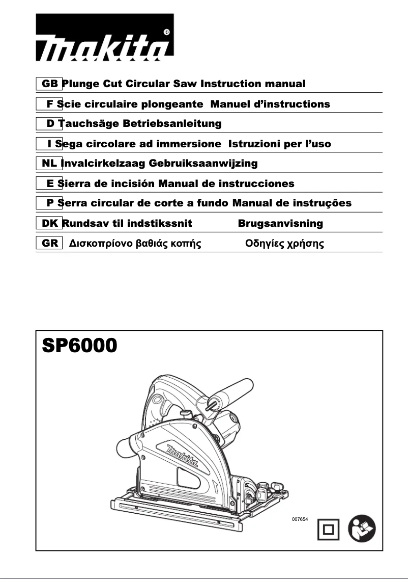 Page 1 of the manual User Manual Makita SP6000J1