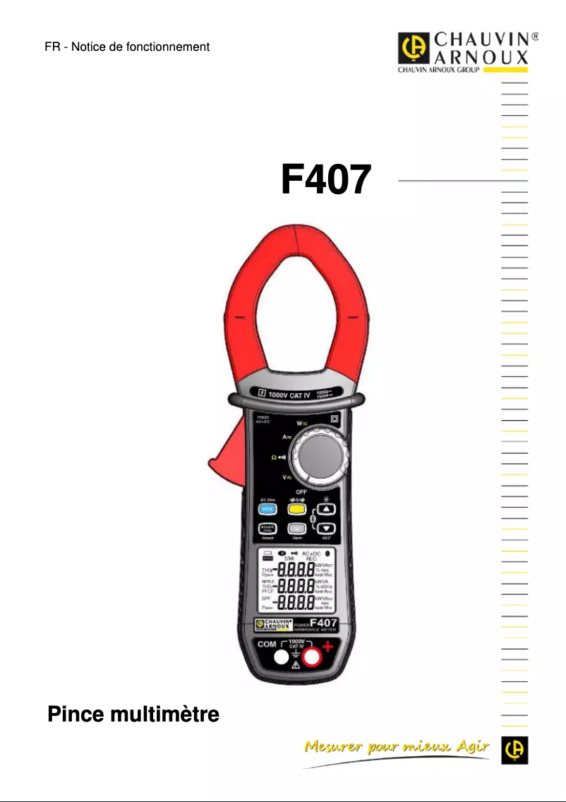 First page image of the manual for F407