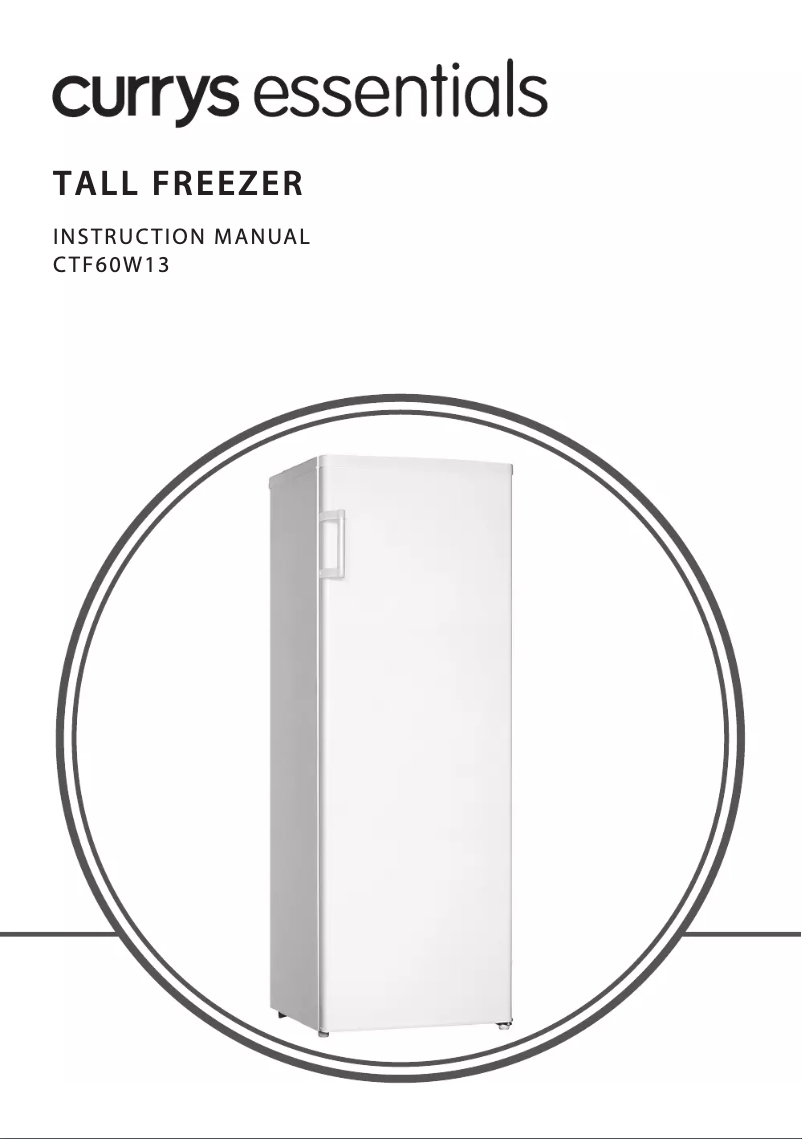 First page image of the manual for CTF60W13