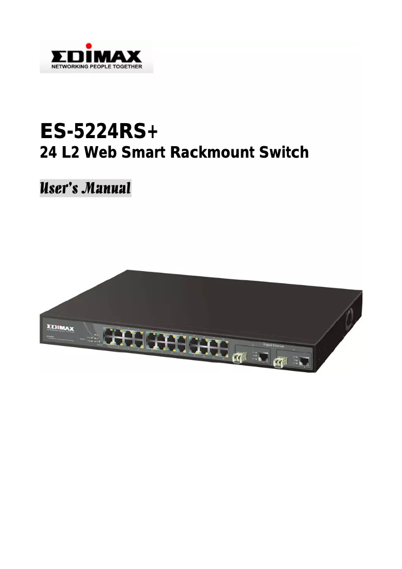 First page image of the manual for ES-5224RS+
