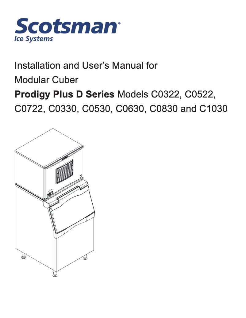 First page image of the manual for C0322MA-1