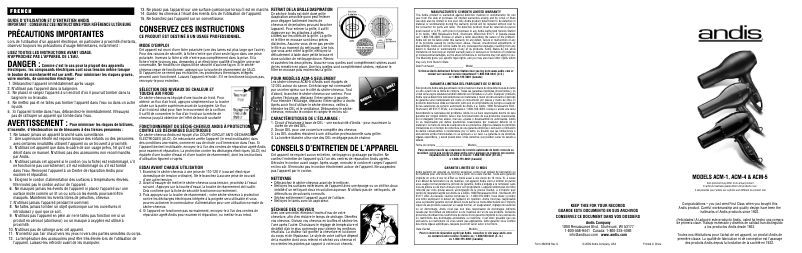 Image de la première page du manuel de l'appareil ACM-1