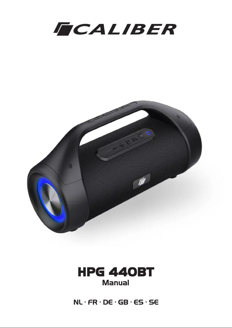 First page image of the manual for HPG440BT