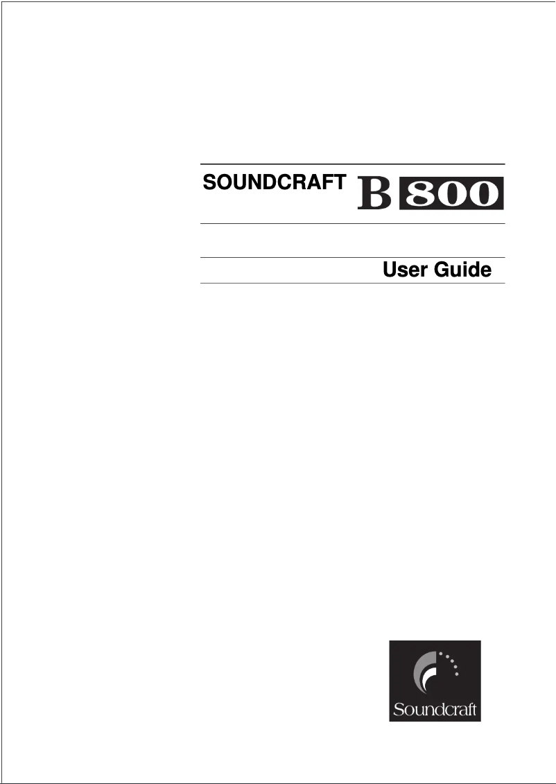 First page image of the manual for B800