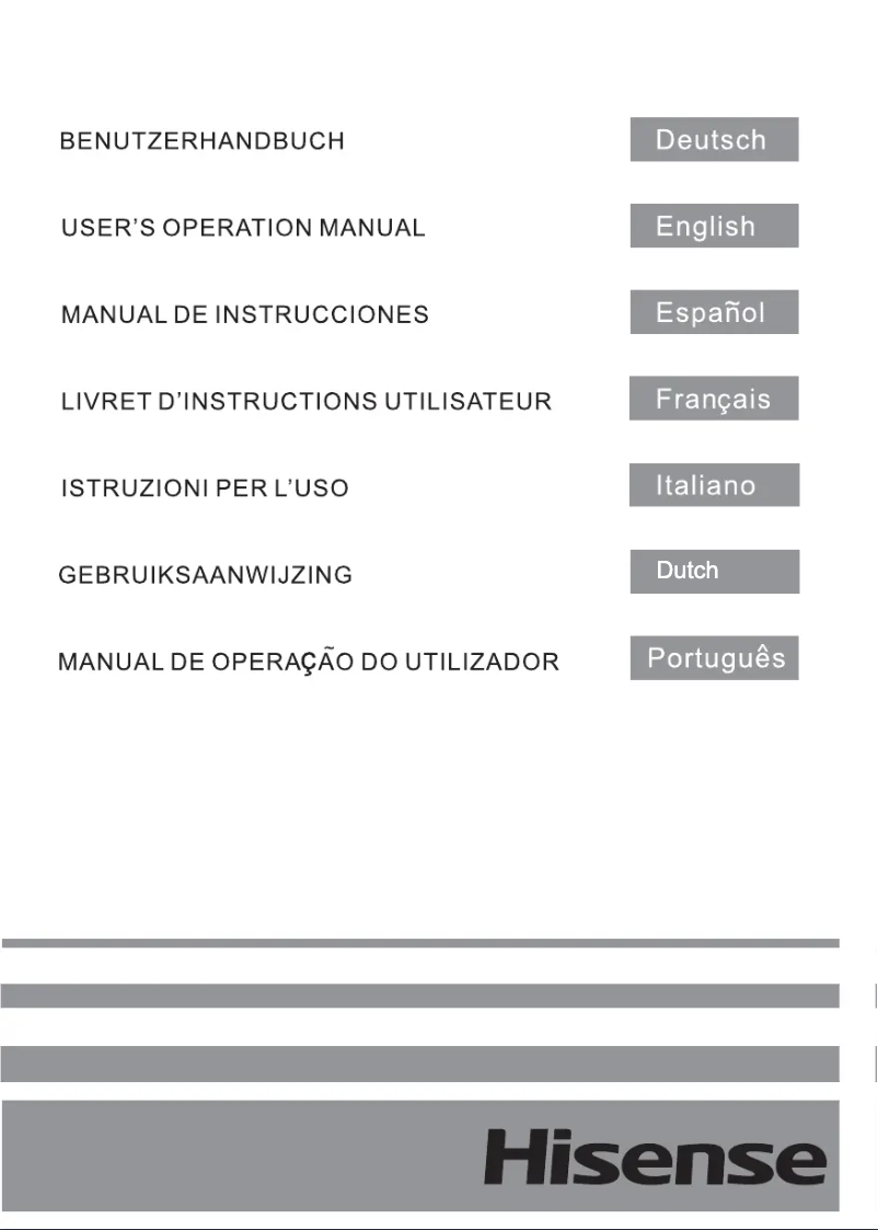 Page 1 of the manual User Manual Hisense RS694N4TIE