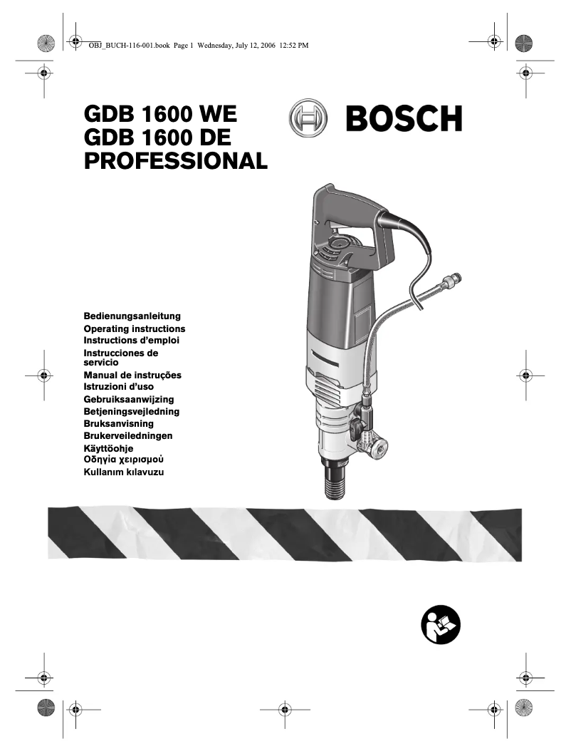 Page 1 of the manual User Manual Bosch GDB 1600 DE Professional