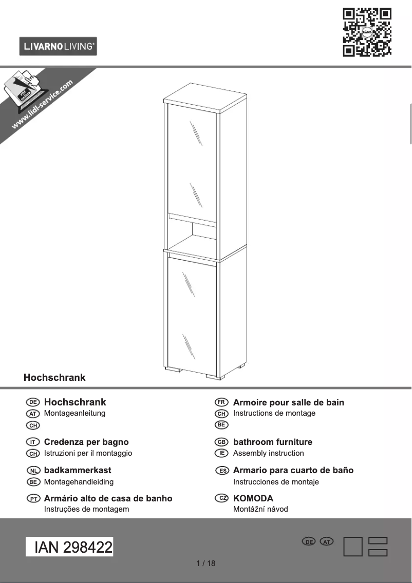 First page image of the manual for IAN 298422