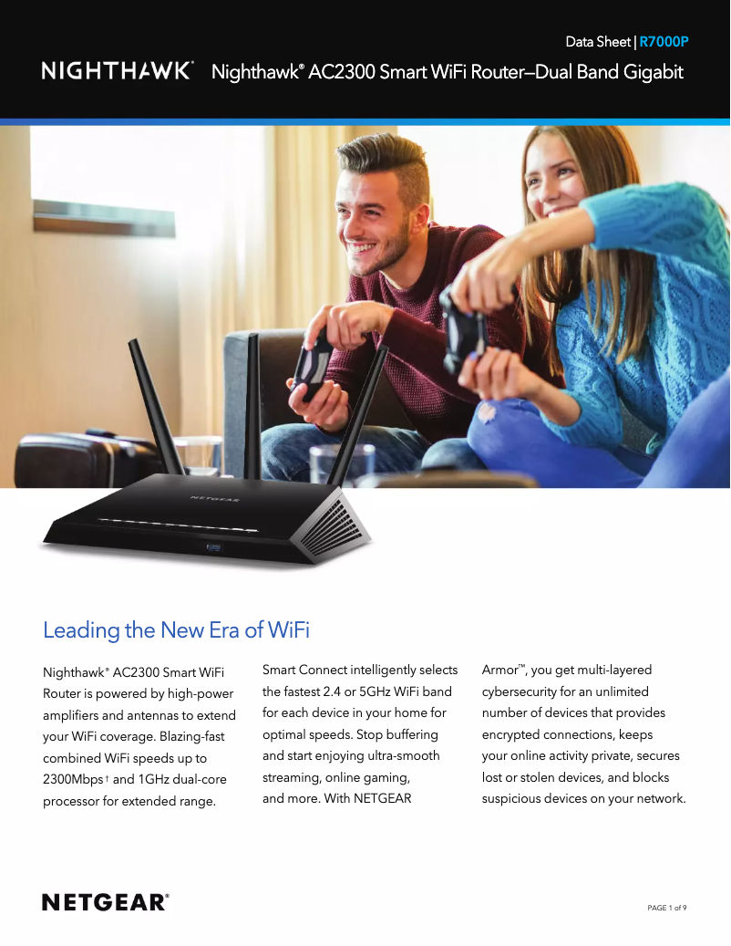 Page 1 of the manual Technical Sheet Netgear Nighthawk R7000P