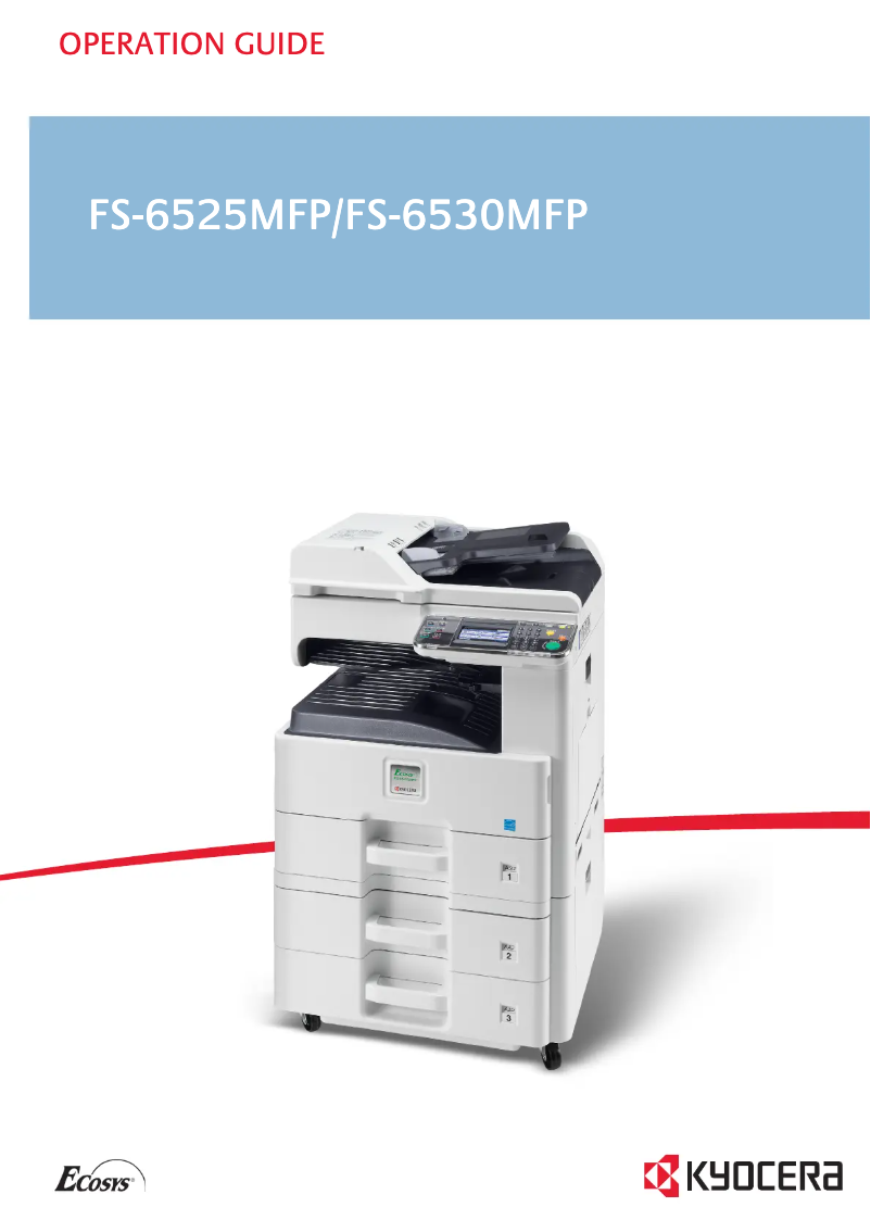 Page 1 of the manual User Manual Kyocera FS-6525MFP/FAX