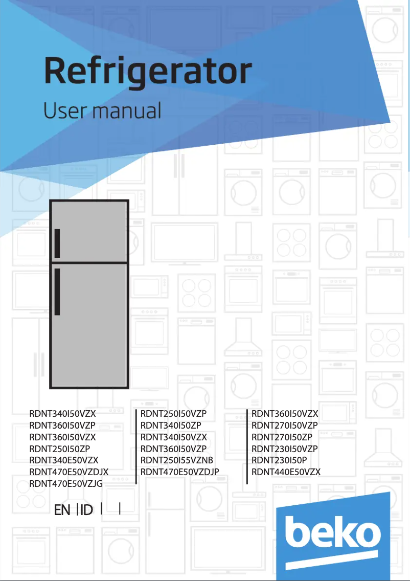 First page image of the manual for RDNT470E50VZWB