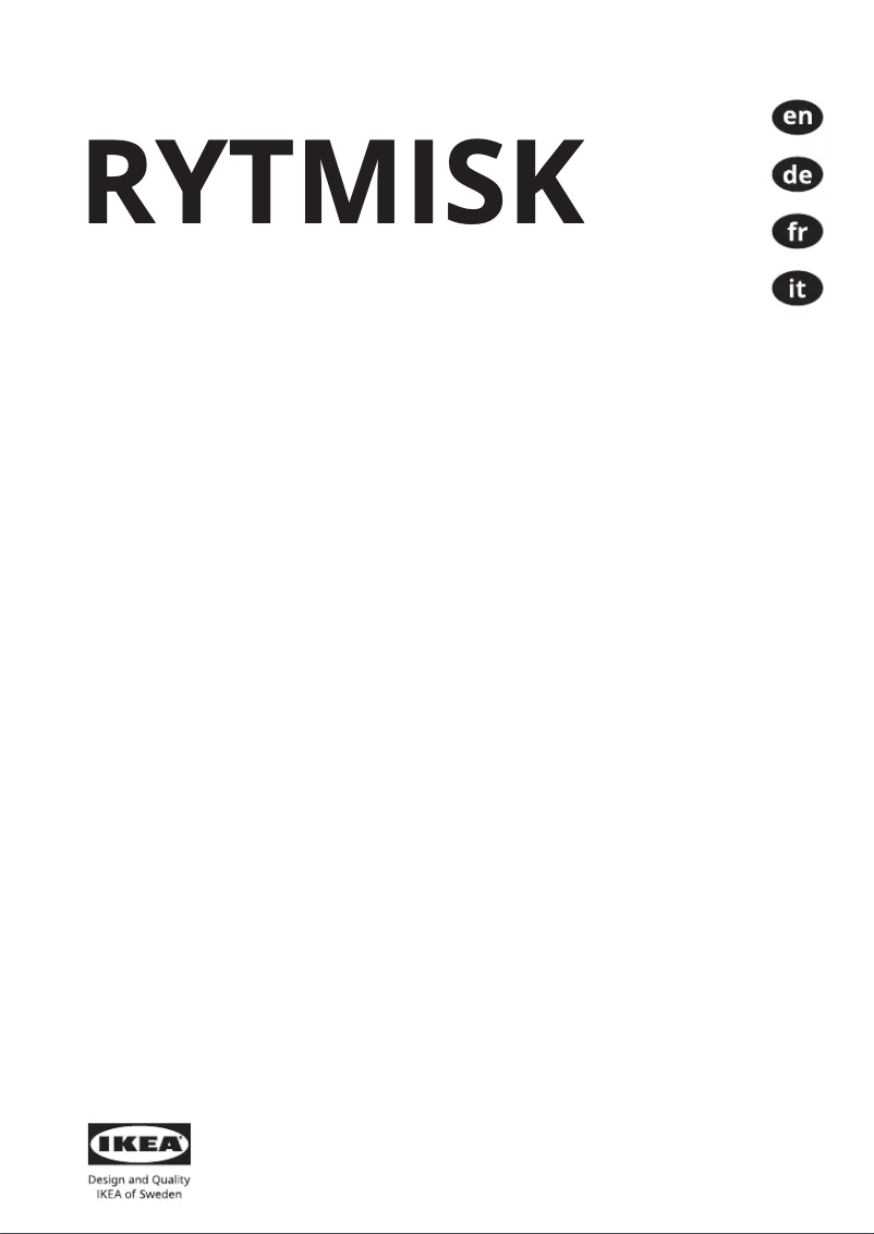 First page image of the manual for RYTMISK 803.889.69