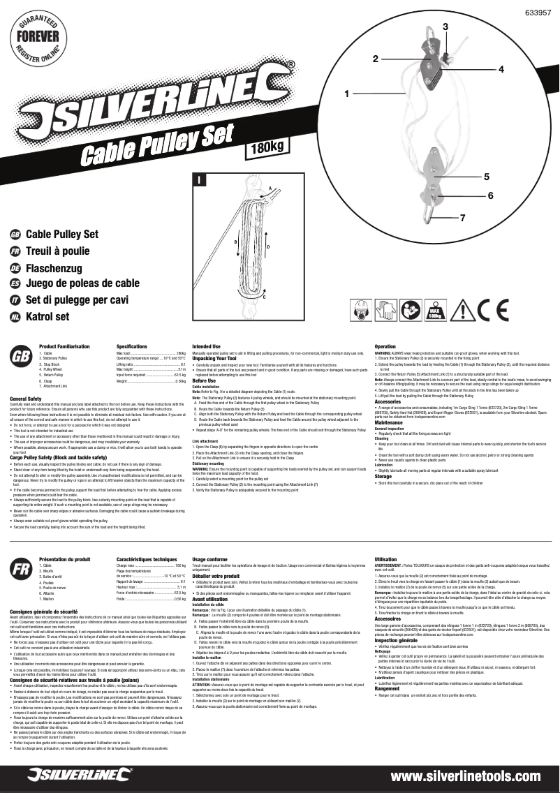First page image of the manual for 633957
